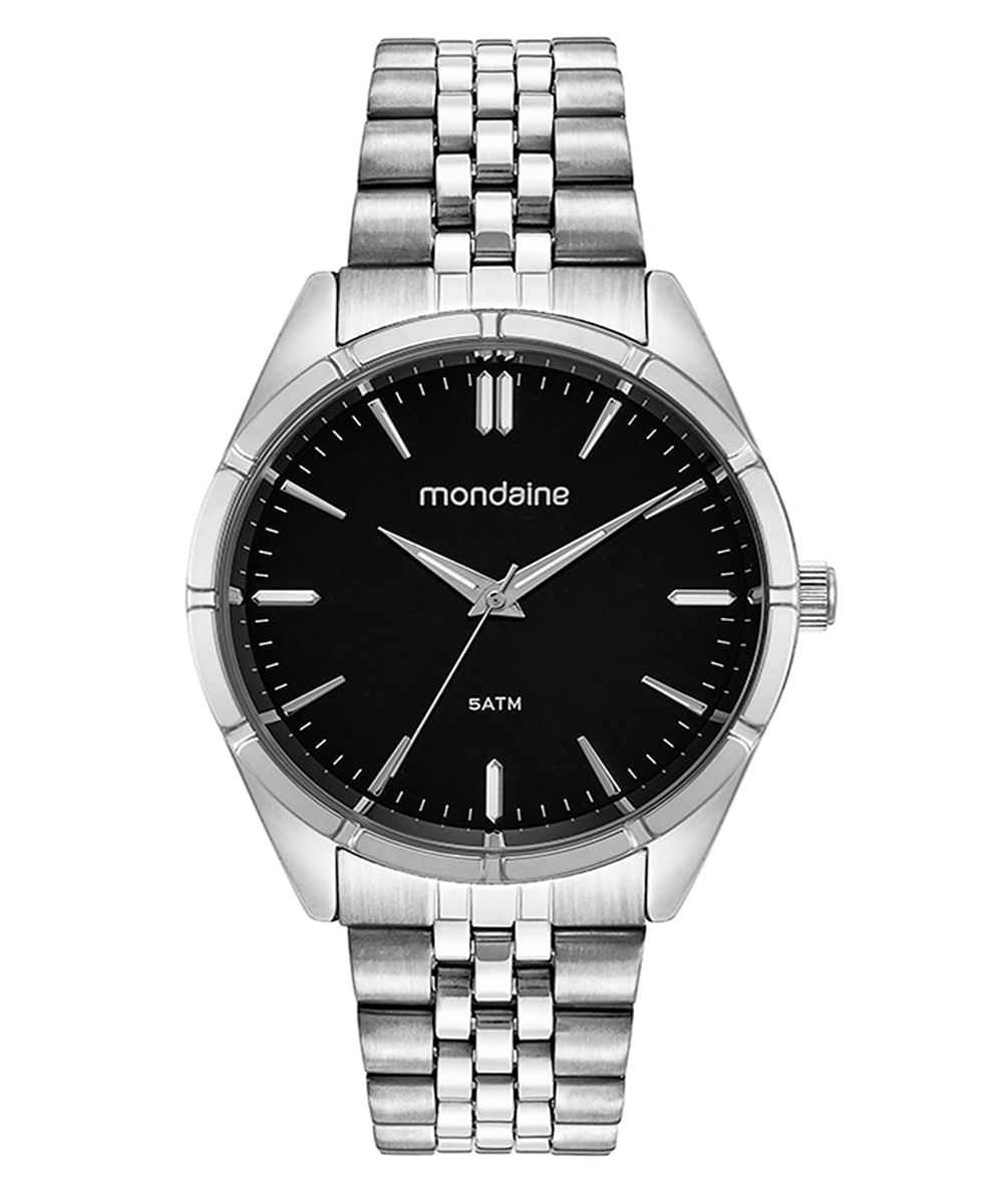 relógio mondaine 32567g0mvne2kb analógico prateado