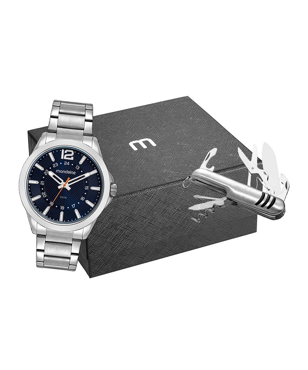 relógio mondaine 32602g0mvne2kt analógico prateado