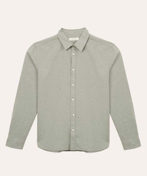 camisa com linho juvenil verde