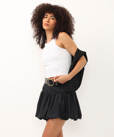 cropped de tricot halterneck off white