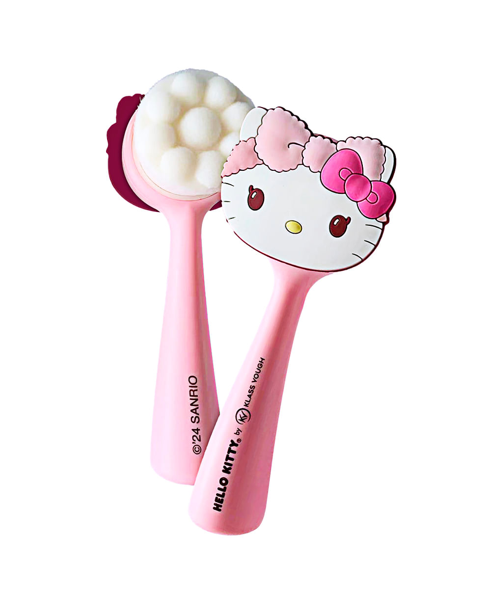 escova de limpeza facial cleanser klass vough hello kitty rosa