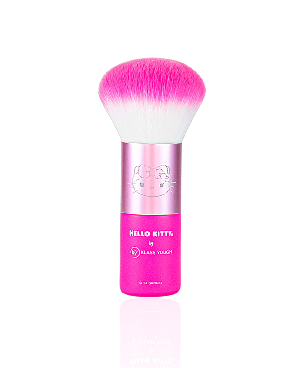 pincel de maquiagem klass vough hello kitty kabuki rosa
