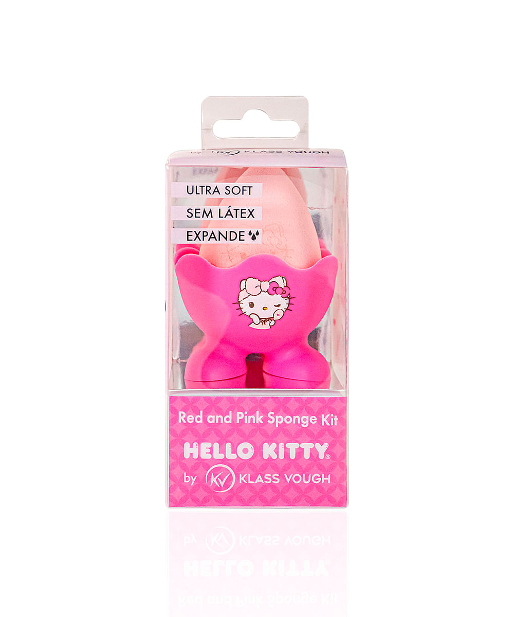 esponja gota e porta esponja klass vough hello kitty rosa