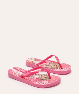 chinelo infantil barbie infantil rosa