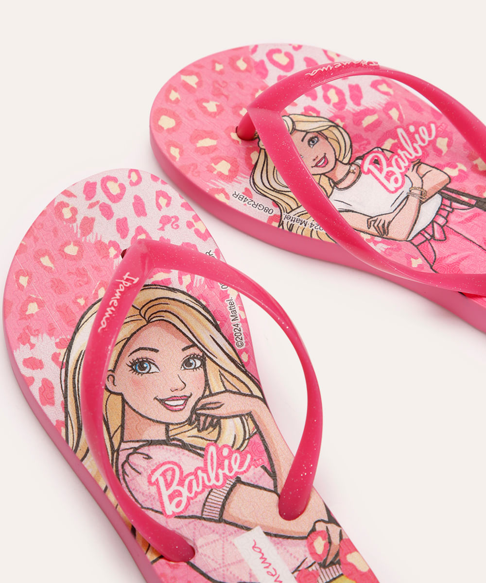 chinelo infantil barbie infantil rosa