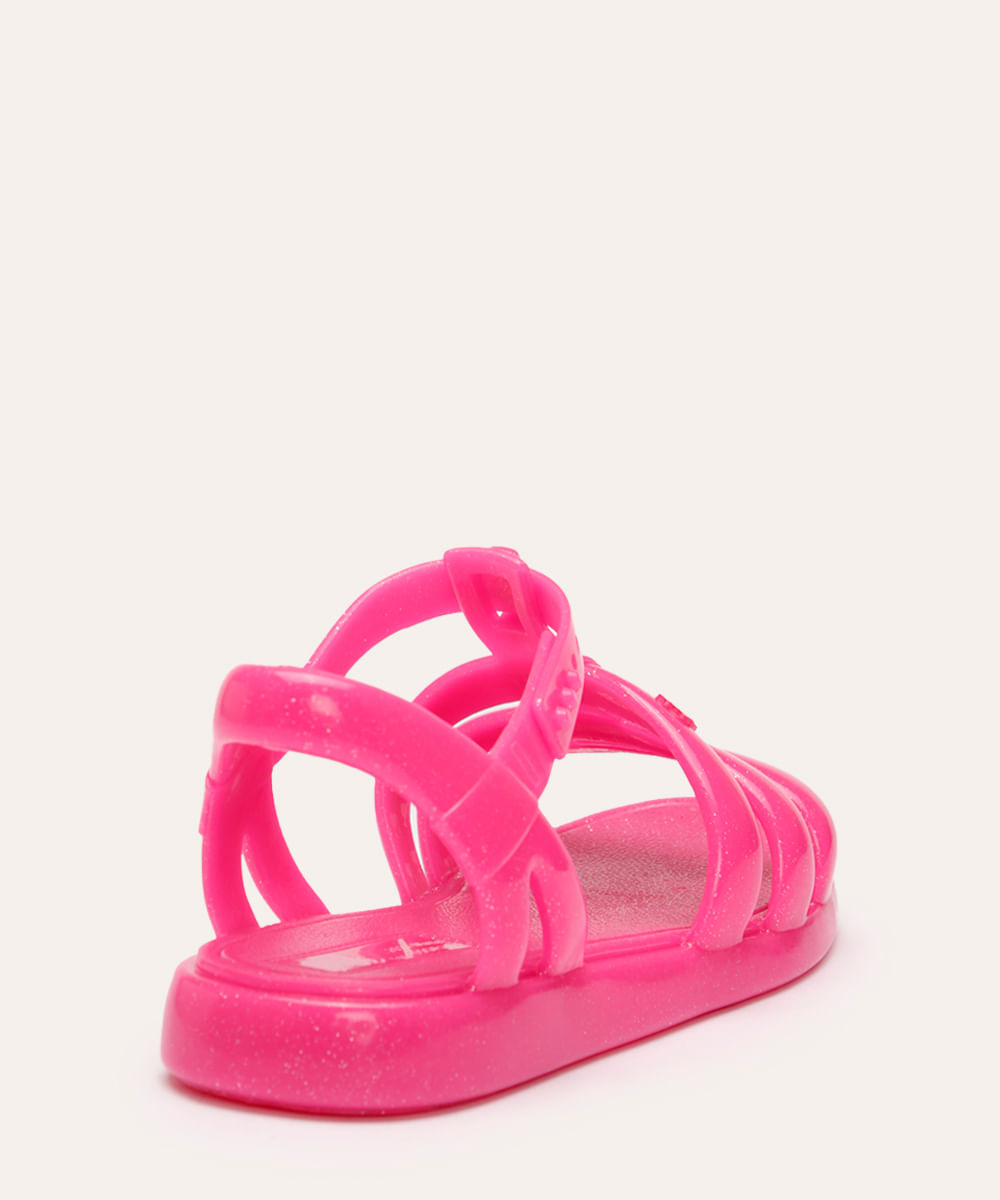 sandália grendene infantil com brinde barbie rosa