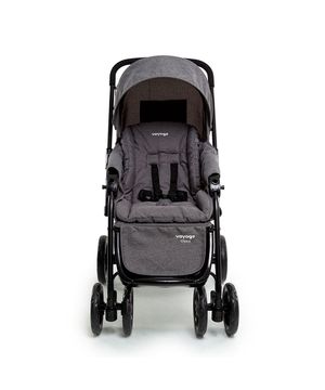 Carrinho com Bebê Conforto Travel System Choice Cinza Voyage