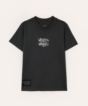 camiseta de algodão infantil miles morales o poder é nosso cinza
