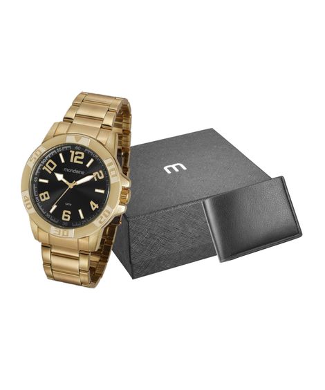 relógio mondaine 99369gpmvde3kf analógico dourado