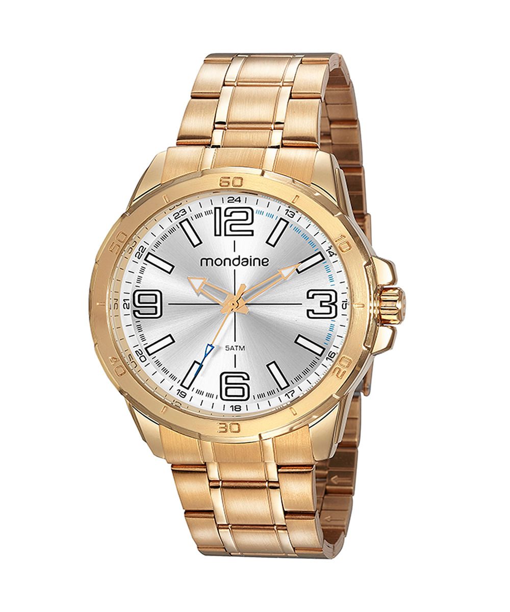 relógio mondaine 53832gpmvde2 analógico dourado