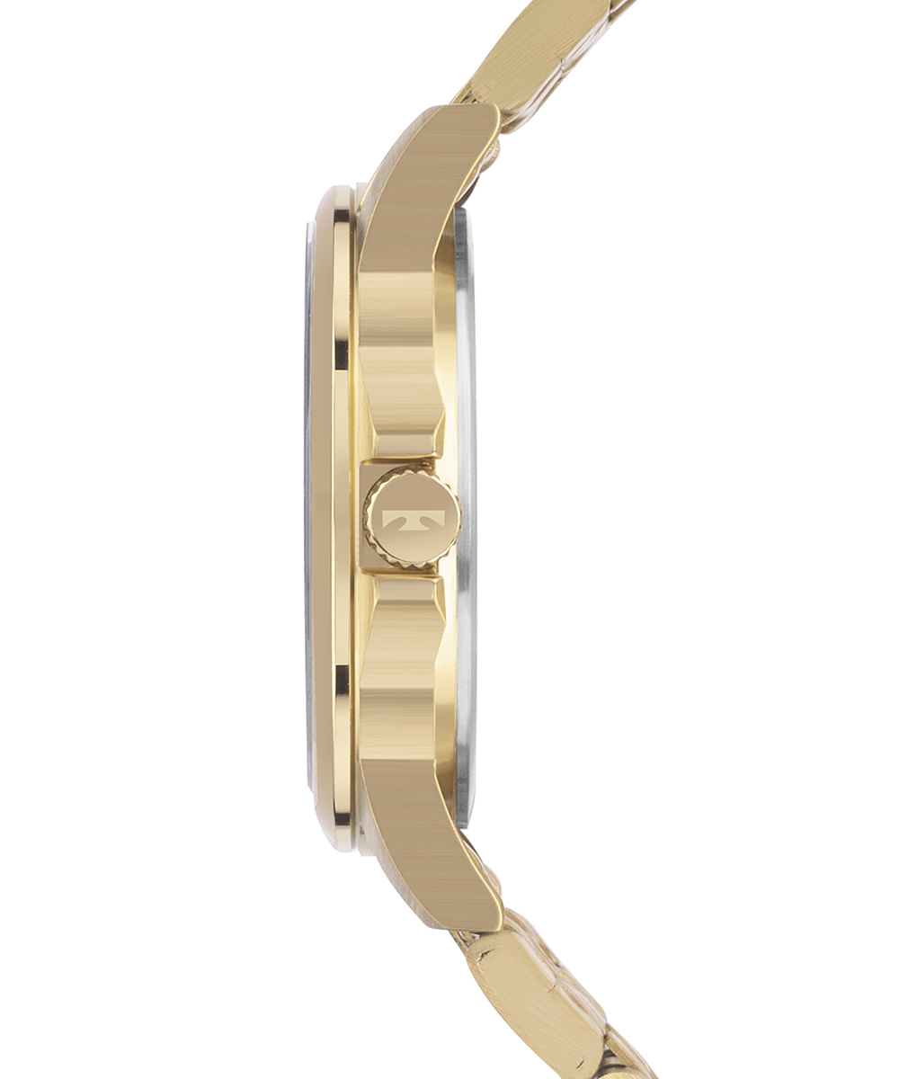 relógio technos  2035mxek1b analógico dourado