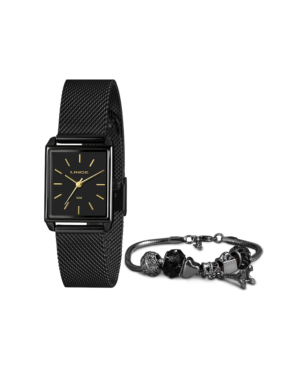 relógio lince  lqn4766l25 ka4bp1px analógico preto