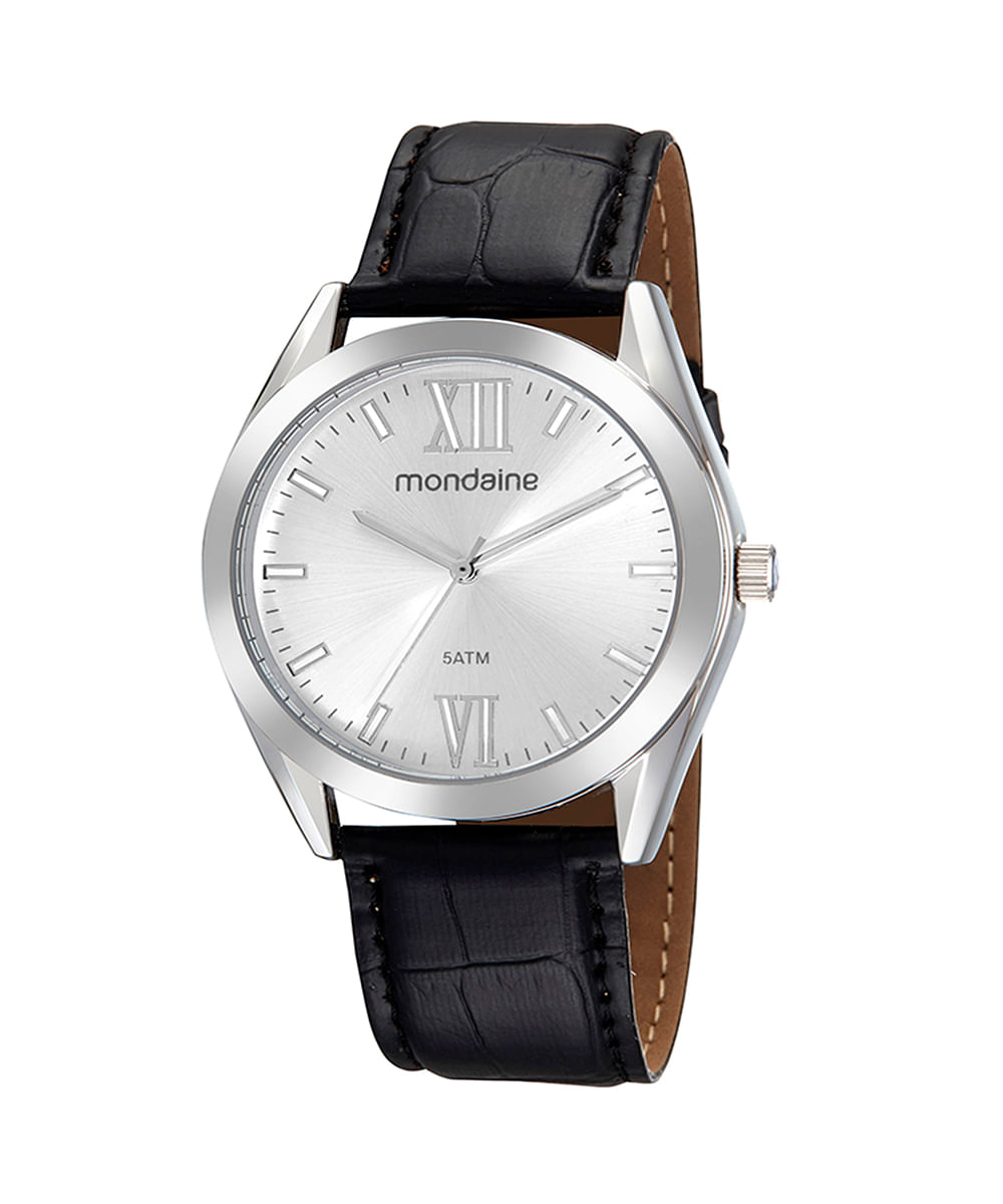 relógio mondaine  99549g0mvnh1 analógico prateado