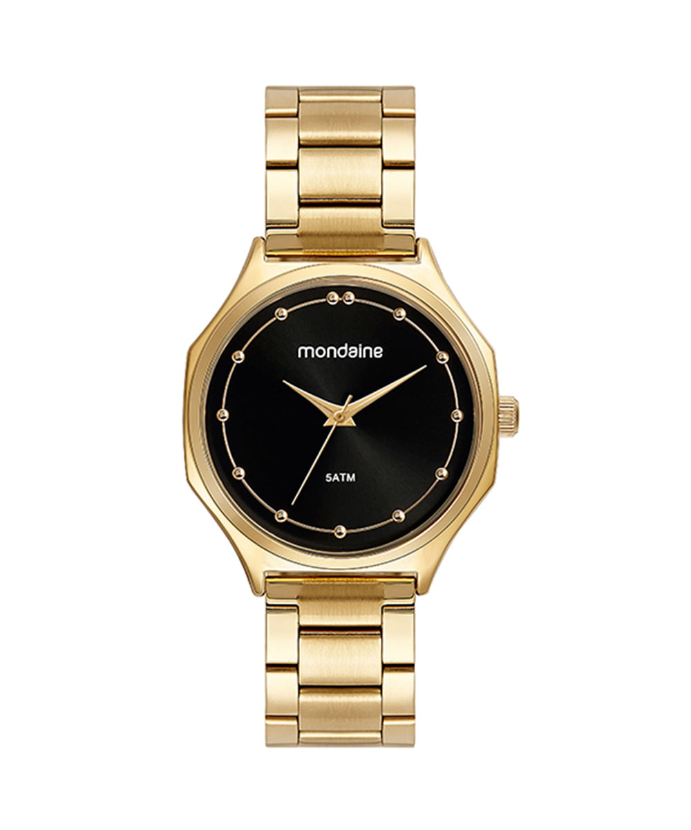 relógio mondaine  32477lpmvde2 analógico dourado