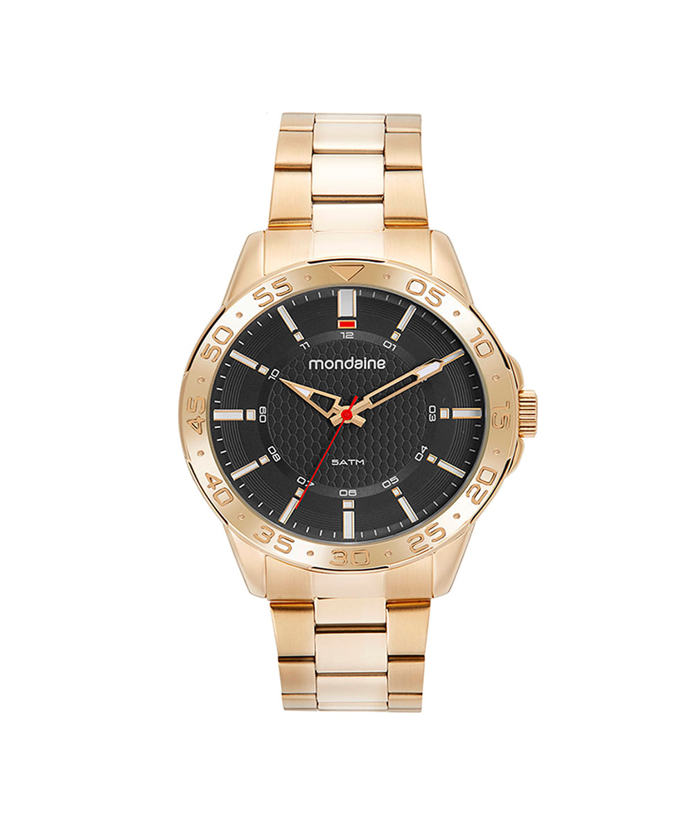 relógio mondaine  32550gpmvde2 analógico dourado