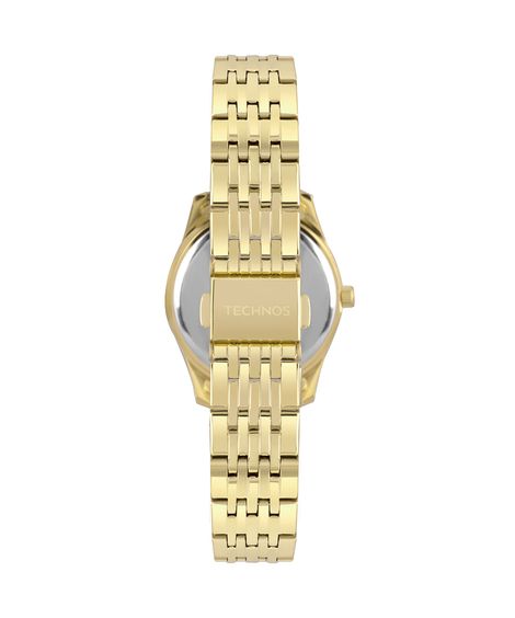 relógio technos  2035mjdsk4k analógico dourado