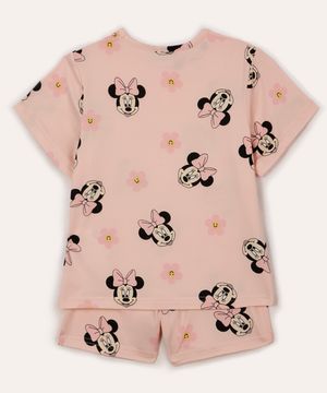 pijama curto infantil minnie rosa