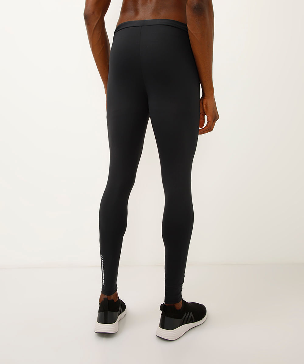 calça legging de poliamida esportiva preta