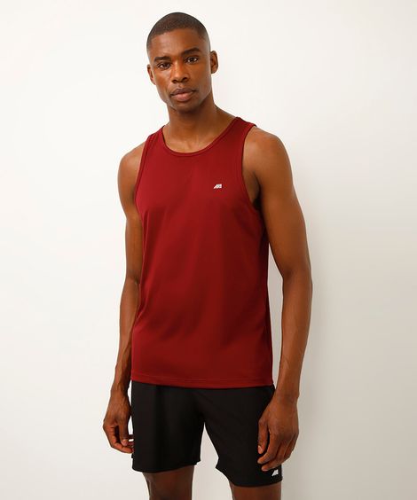 Regata Esportiva Básica Gola Careca Vinho