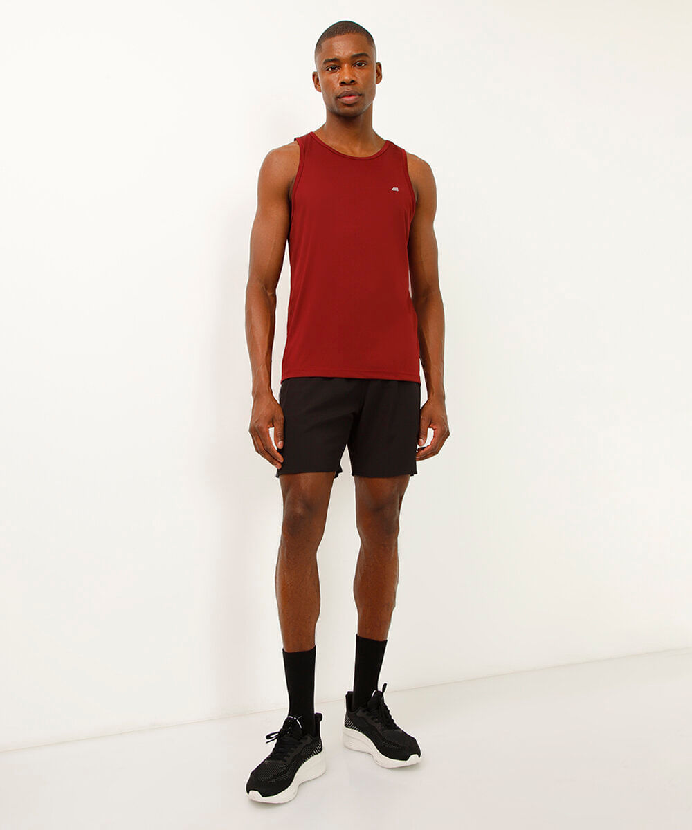 Regata Esportiva Ace Básica Gola Careca Vinho