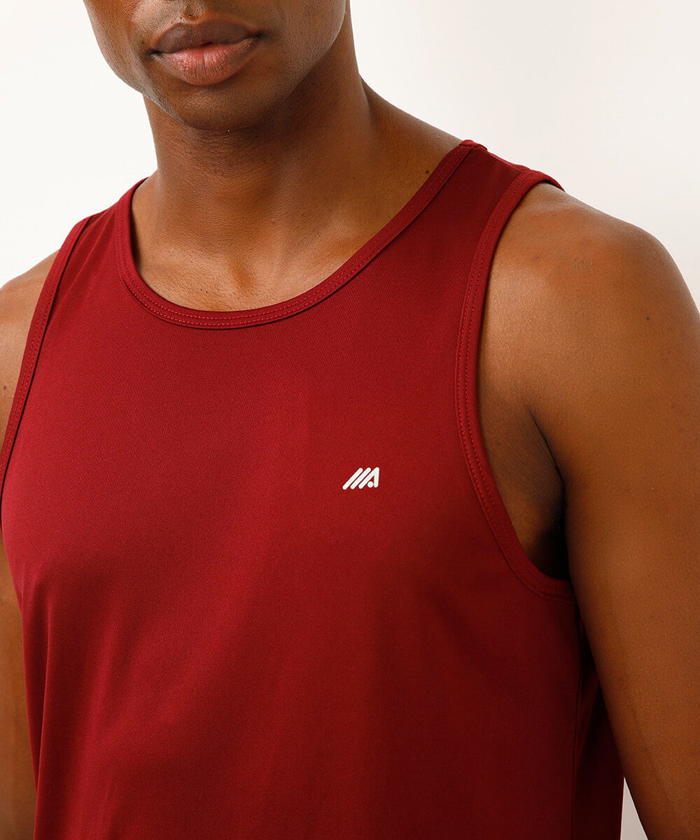 Regata Esportiva Ace Básica Gola Careca Vinho