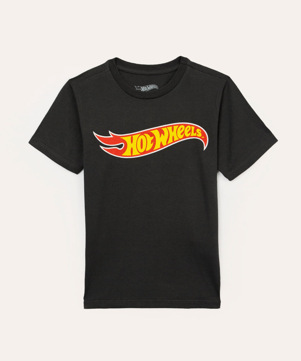 camiseta de algodão infantil hot wheels chumbo