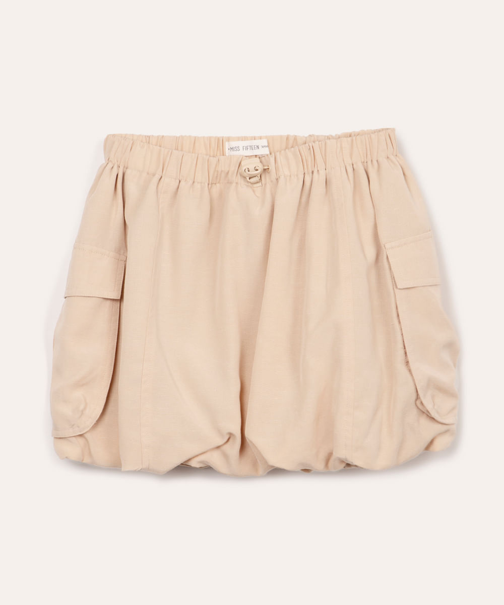 saia juvenil parachute bolso cargo bege