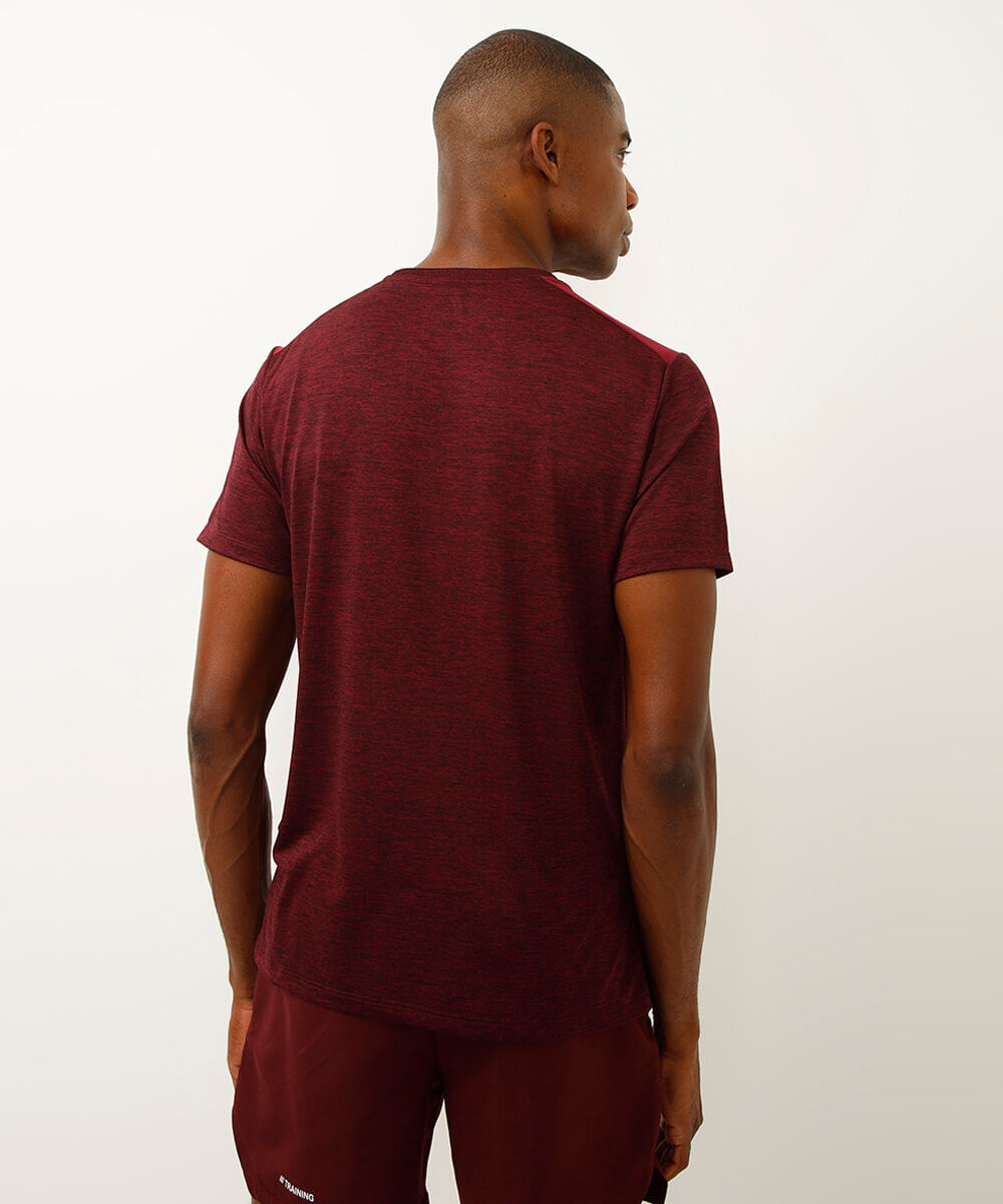 camiseta masculina esportiva com recorte - roxo