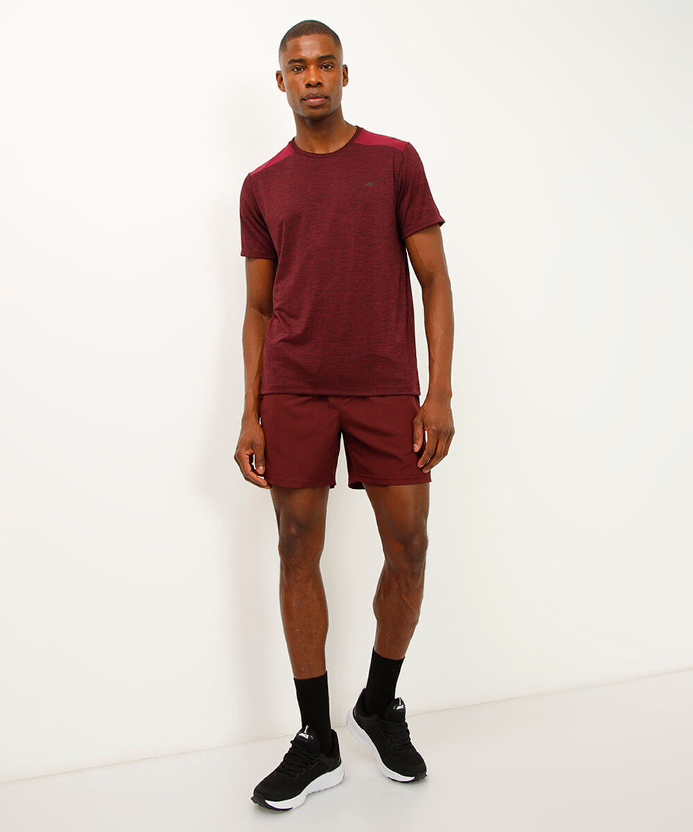 camiseta masculina esportiva com recorte - roxo