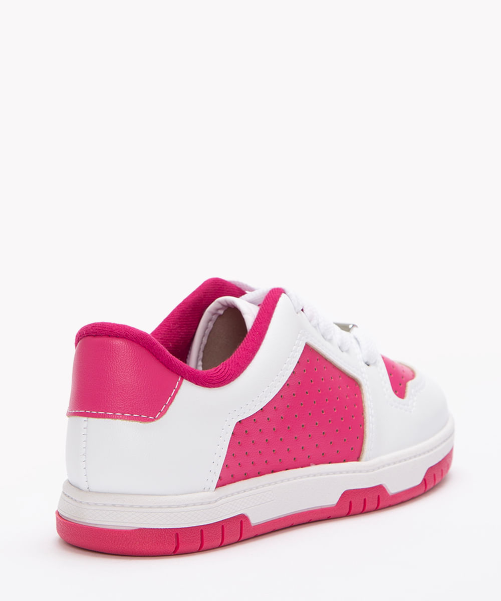 tênis infantil molekinha com recortes  branco