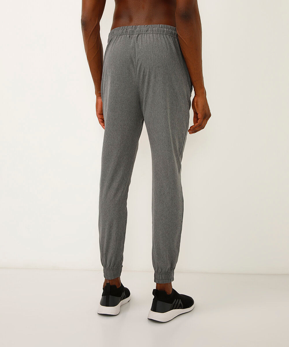 calça jogger com bolsos esportiva ace cinza
