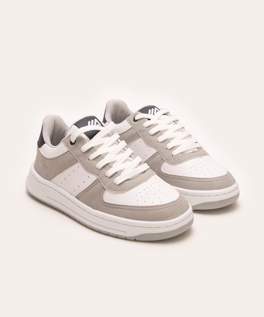 tênis infantil cano baixo ace cinza