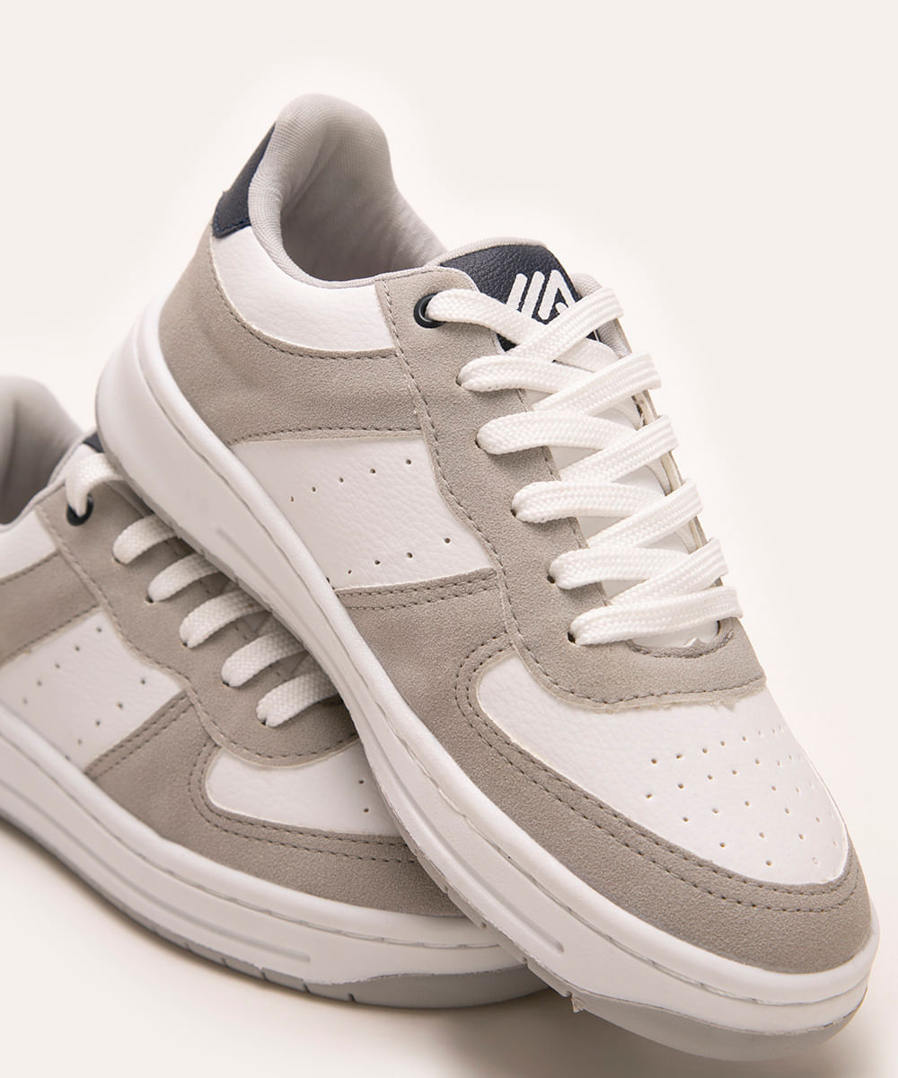 tênis infantil cano baixo ace cinza