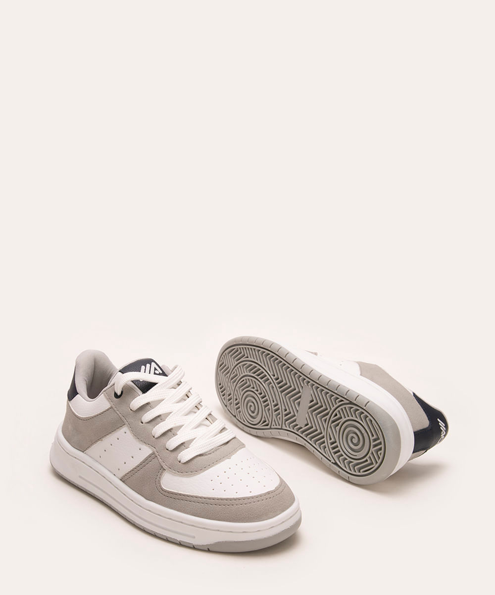 tênis infantil cano baixo ace cinza