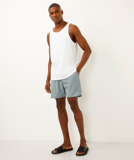 short surf com cordão azul