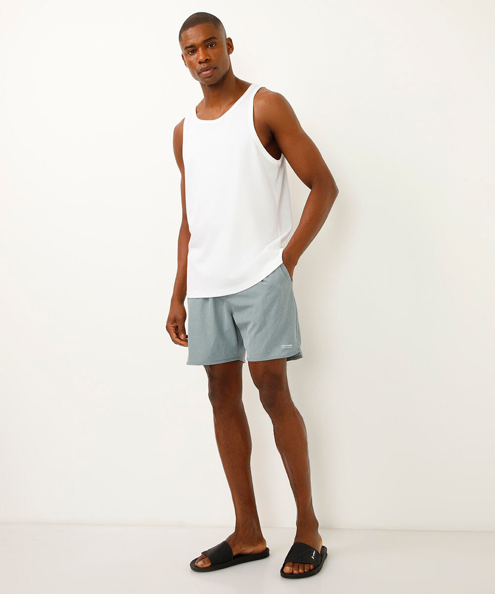 short surf com cordão azul