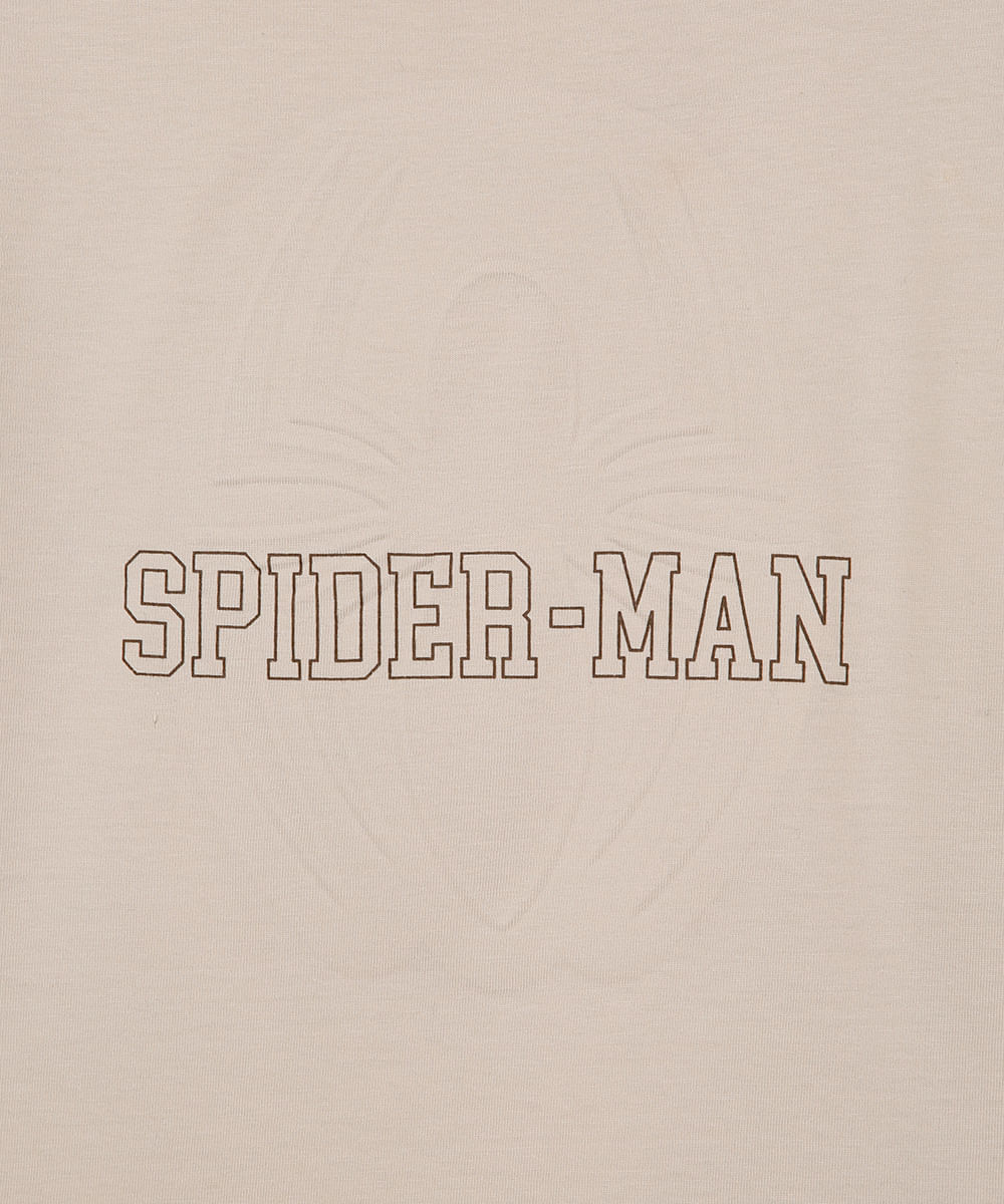 camiseta de algodão infantil homem aranha cinza