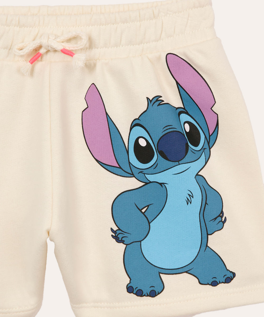 conjunto de algodão infantil stitch bege