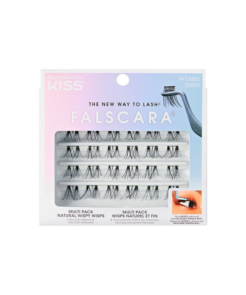 cílios kiss falscara multipack natural wisps preto