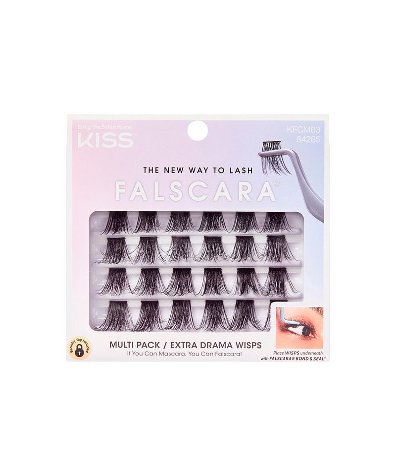 cílios kiss falscara multipack extra drama wisps preto