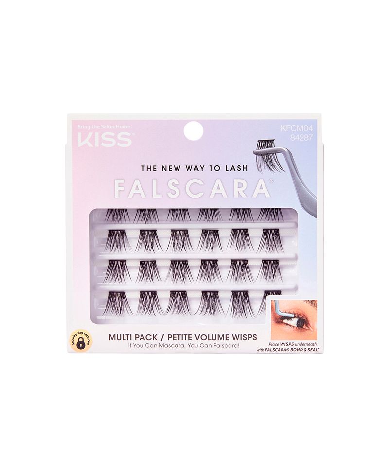 cílios kiss falscara multipack petite volume wisps preto