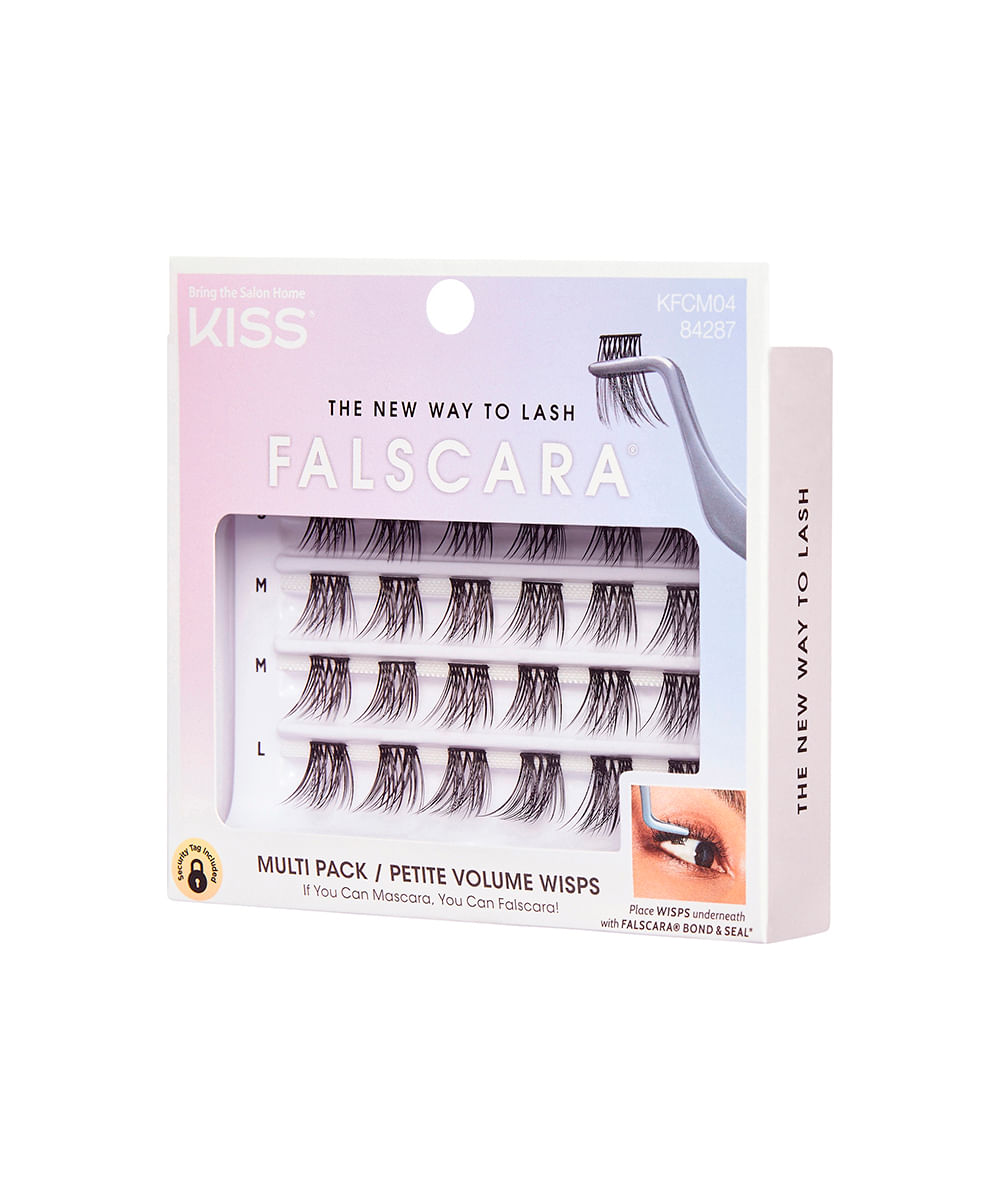 cílios kiss falscara multipack petite volume wisps preto