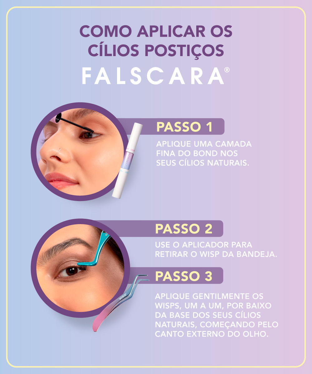 cílios kiss falscara multipack petite volume wisps preto