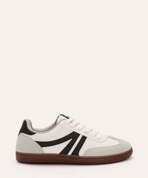 tênis bossa com recortes bicolor ace branco