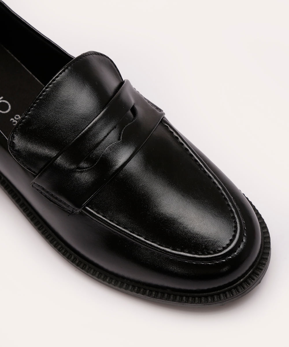 mocassim de poliuretano via uno preto