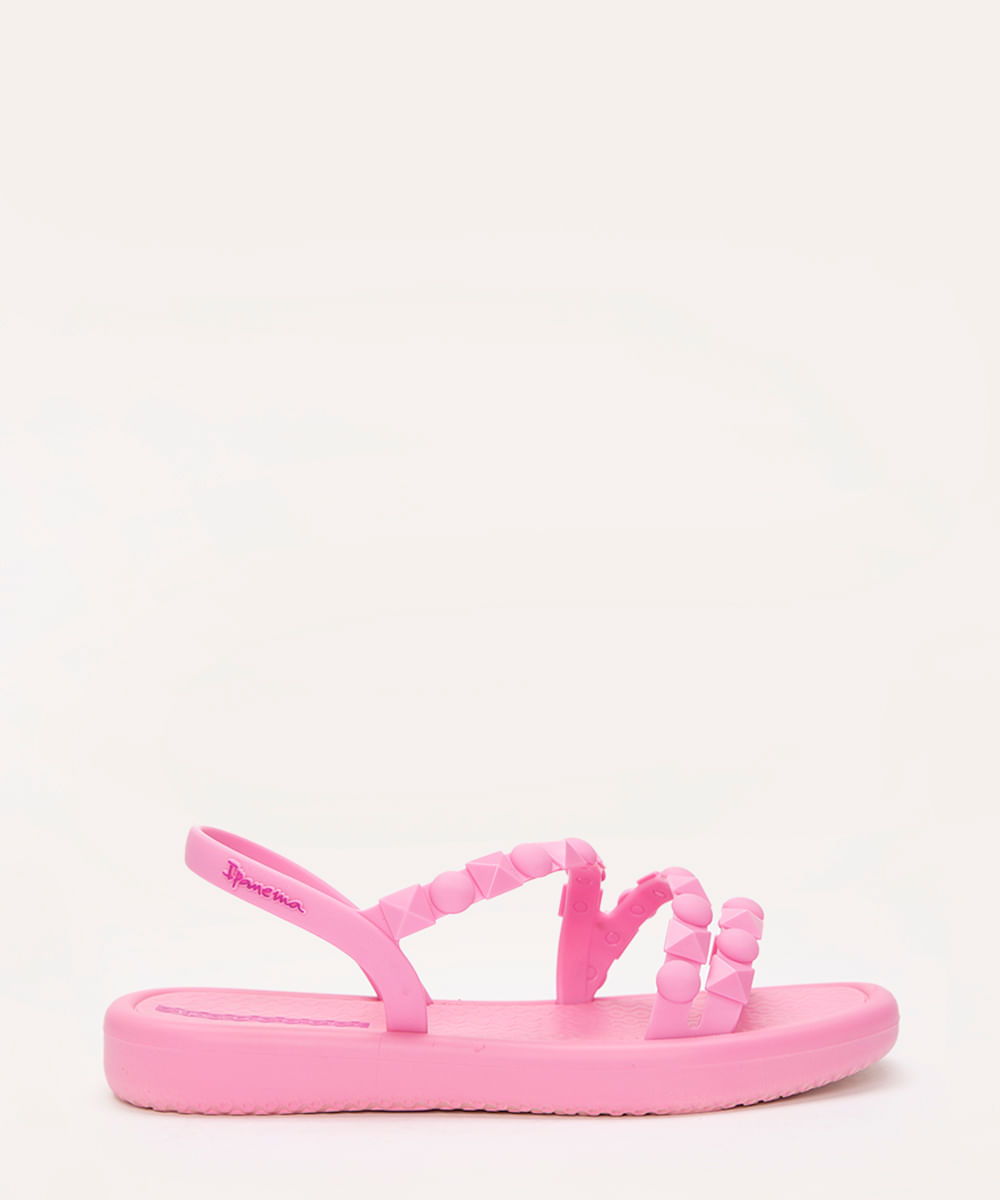 rasteirinha infantil meu sol com tachas ipanema rosa
