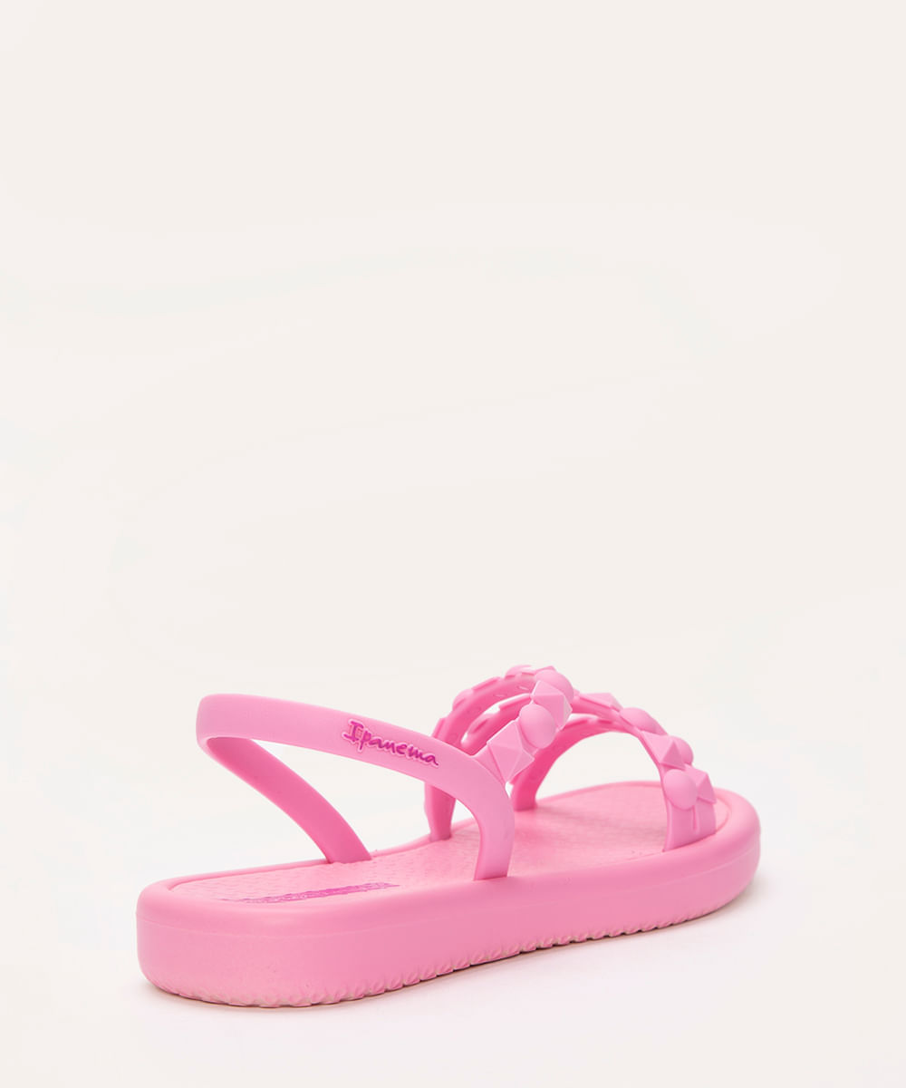 rasteirinha infantil meu sol com tachas ipanema rosa