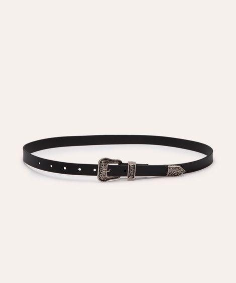 cinto infantil fivela texturizada preto