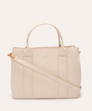 bolsa média alça transversal off white