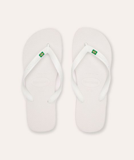 chinelo havaianas brasil branco